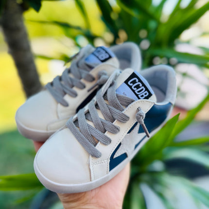 Blue with Grey Star Sneakers