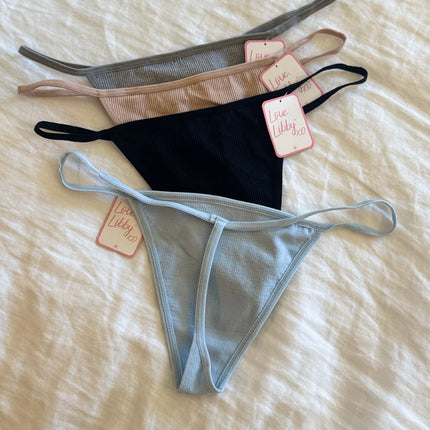 Seamless Rib Strappy Thong, XS-2X - Buy More Save More