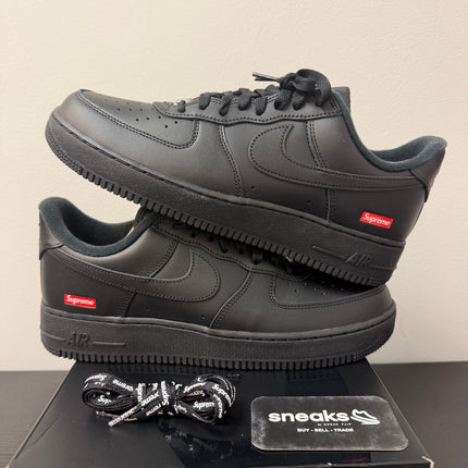NEW Nike Air Force 1 Low Supreme Black CU9225-001