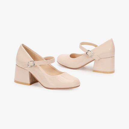 Patent Mary Jane Girls Block Heel