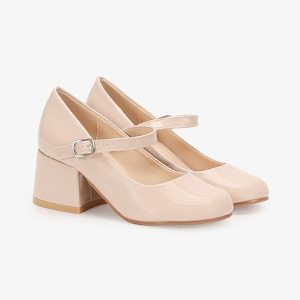Patent Mary Jane Girls Block Heel