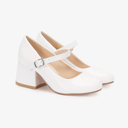 Patent Mary Jane Girls Block Heel