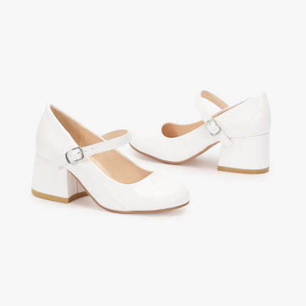 Patent Mary Jane Girls Block Heel