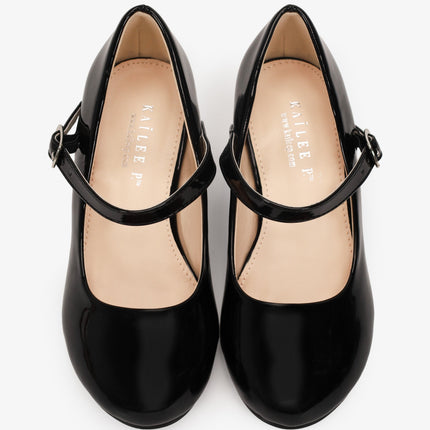 Patent Mary Jane Girls Block Heel