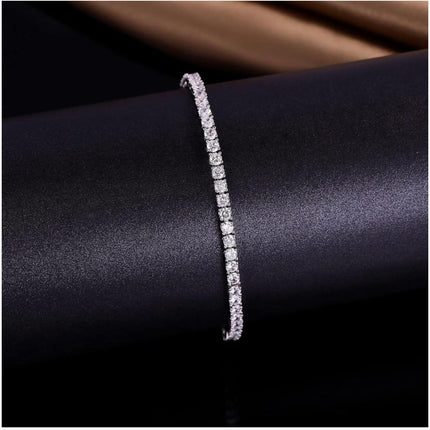 3.00 CTW AGI Certified Lab-Grown Diamond Tennis Bracelet in 14K Yellow or White Gold – G/VS Clarity