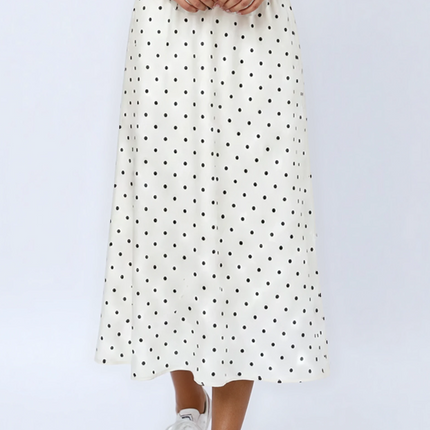 Vintage Polka Dot Midi Skirt