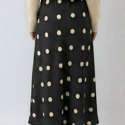 Vintage Polka Dot Midi Skirt