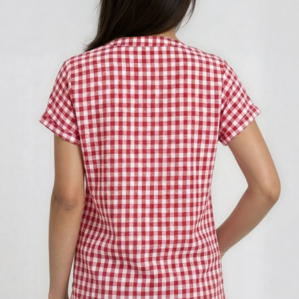 Miss Sparkling Gingham top