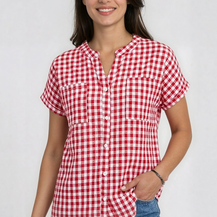 Miss Sparkling Gingham top
