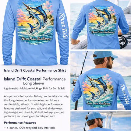 Island Drift Coastal Long Sleeve Performance Shirt