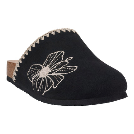 Women's Jamie Black Slide Footbed Clogs