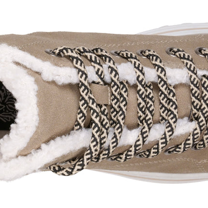 Justine Lace-up Taupe Bootie