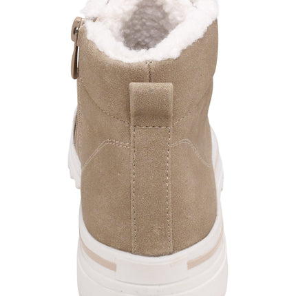 Justine Lace-up Taupe Bootie