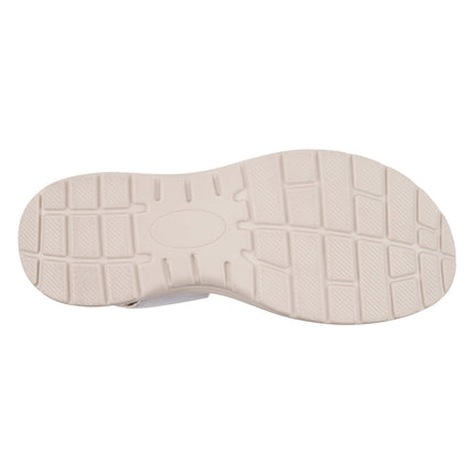 Women's Judy Silver Velcro Comfort Flat Sandals