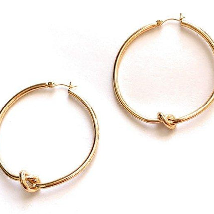 Knot Hoop Earrings