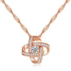 Rose Gold Love Knot Necklace