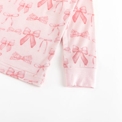 Pink Bows (Long Sleeve PJ)