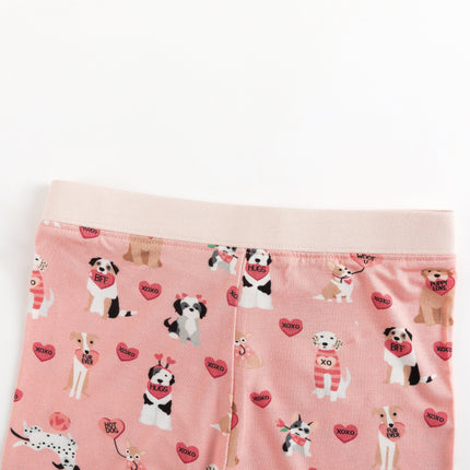 Pups & Kisses (Long Sleeve PJ) - Pink