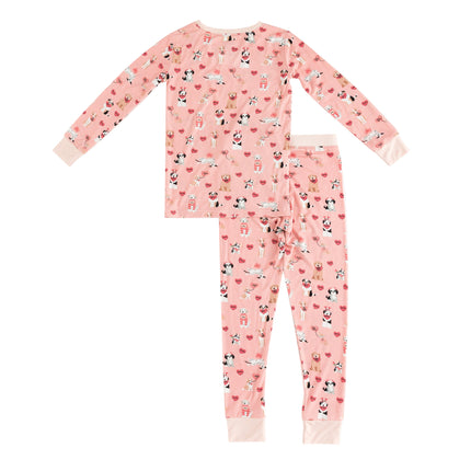 Pups & Kisses (Women's PJ) - Pink
