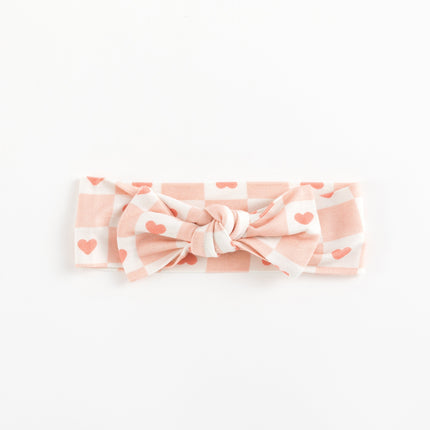 Checkerboard Hearts (Bow Headband)
