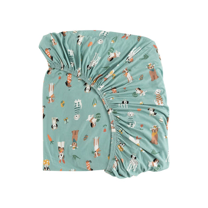 Puppy Egg Hunt (Crib Sheet) - Aquamarine