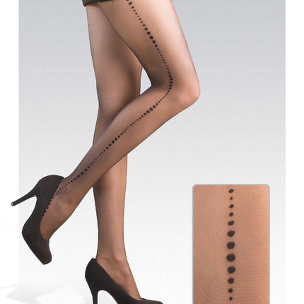 Conte Lira 20 Den - Fantasy Thin Women's Tights with a line of large dots (16С-44СП)