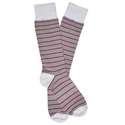 Crimson - Wide Stripe Socks