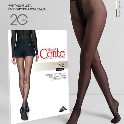Conte Line 20 Den - Fantasy Women's Tights with an imitation seam (20С-45СП)
