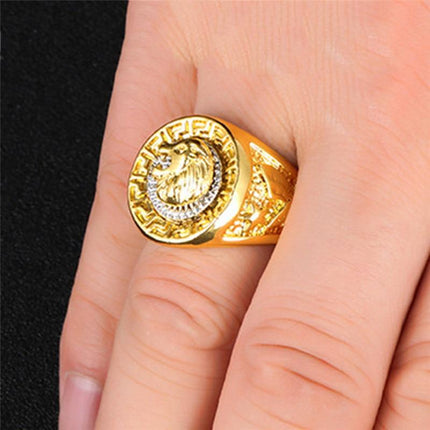 Lion Ring Championship Rings Men Gold Color Rings