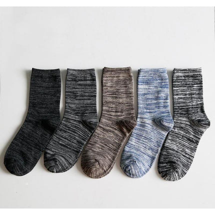 Long Cotton Stripey Collection Socks - 5 Colors