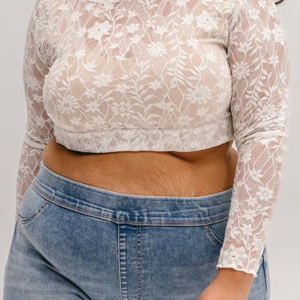 Full Lace Long-Sleeved Halftee