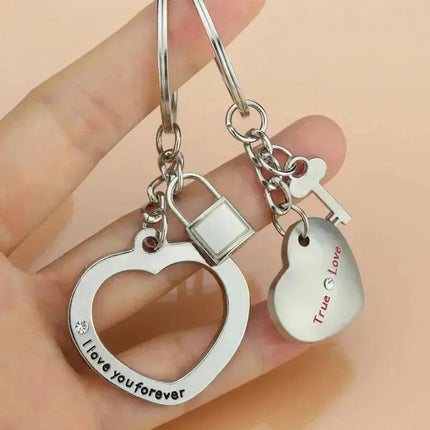 Love Couple Keychain Pendant Creative Valentine'S Day Other Festivals Small Gift Keyrings Pendant