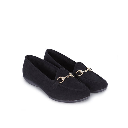 Comfy Black Suede Slipper