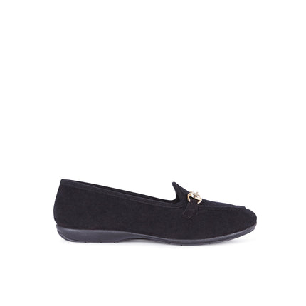 Comfy Black Suede Slipper