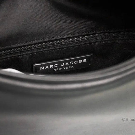 Marc Jacobs Black Leather Hobo Bag – Small Designer Shoulder Bag