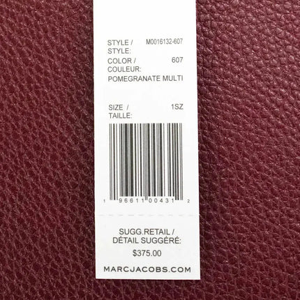 Marc Jacobs Grind Mini Leather Tote – Pomegranate Color block Crossbody Bag