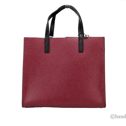Marc Jacobs Grind Mini Leather Tote – Pomegranate Color block Crossbody Bag
