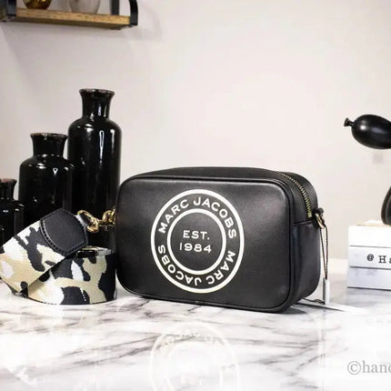Marc Jacobs Signet Flash Black Camo Strap Camera Bag