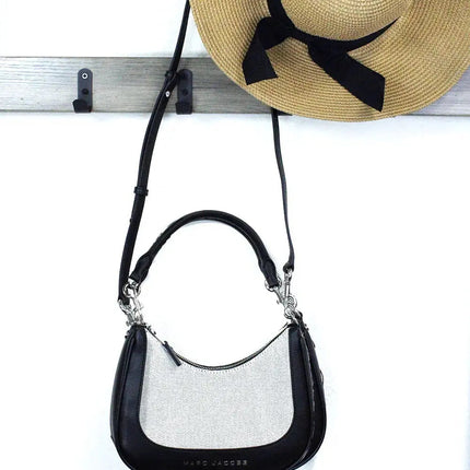 Marc Jacobs Terry Canvas Leather Hobo Shoulder Bag
