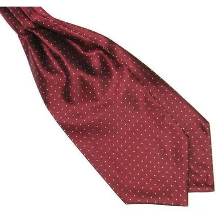 Maroon Polka Dot Ascot/Cravat Tie