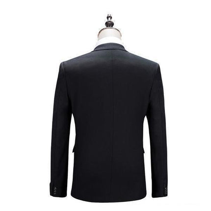Men's Black Two Button Slim Fit Suit - Two Piece