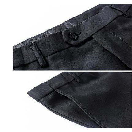 Men's Black Two Button Slim Fit Suit - Two Piece