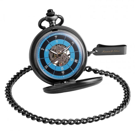 Men's Chinese Zodiac Design Mechanical Hand Wind Pocket Watch