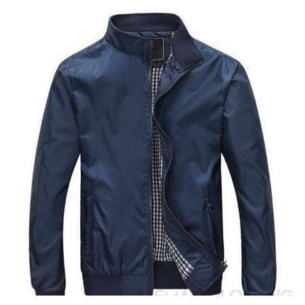 Men's Dark Blue Bomber Jacket
