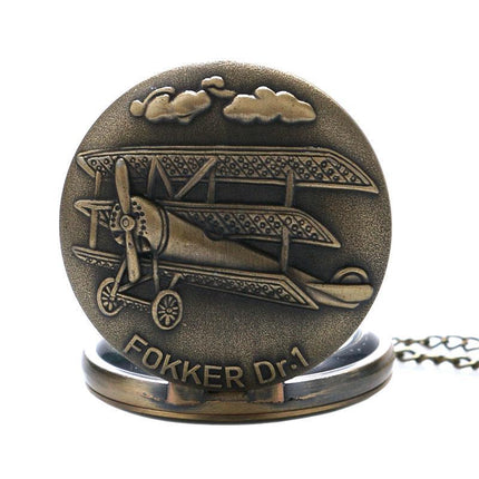 Men's Fighter Plane Pocket Watch