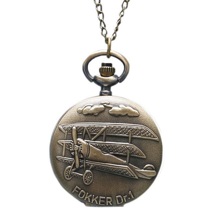 Men's Fighter Plane Pocket Watch