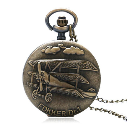 Men's Fighter Plane Pocket Watch