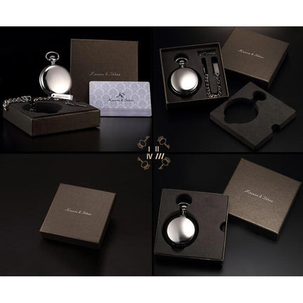Men's Mechanical Hand Wind Roman Dial Collection Pocket Watches - 4 Colors