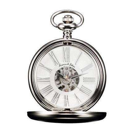 Men's Mechanical Hand Wind Roman Dial Collection Pocket Watches - 4 Colors