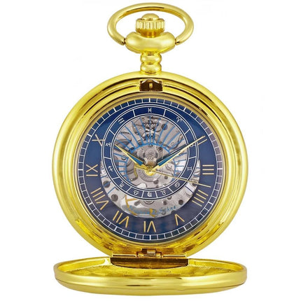 Men's Mechanical Hand Wind Roman Dial Constellation Collection Pocket Watches - 3 Colors